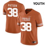 Texas Longhorns Youth #38 Remy Patson Authentic Orange NIL 2022 College Football Jersey VHI75P5Y